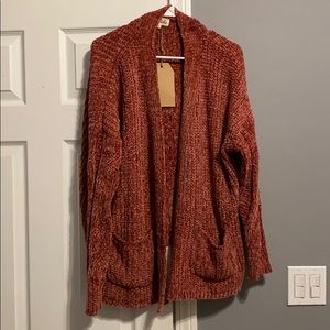 Pink Chenille Cardigan